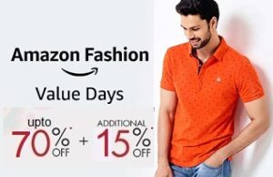 Amazon Fashion: Clothing Up to 70% off on Top brands + Extra 15% off