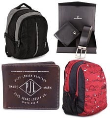 Backpacks, Bags , Belts, Wallets (Allen Solly, Pepe & more) - All below Rs.999