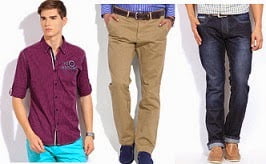 Minimum 60% Off on Top Brands Shirts, Trousers and more