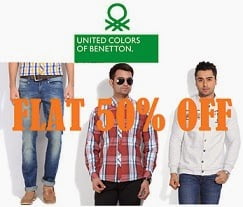 UCB Men’s Clothing – Flat 50% Off @ Flipkart (Limited Period Offer)
