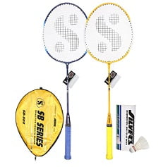 Silver SB 503 Combo (2 Pcs. Badminton Racket + 1/2 Cover + Pack of 3 Shuttle Cock) for Rs.464 (Limited Period Deal)