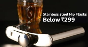 Stainless Steel Hip Flasks – Below Rs.299 (Up to 75% Off) @ Flipkart