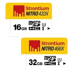 Strontium MicroSDHC 32 GB (70 MB/s) UHS-1 Class 10 Nitro for Rs.550 | Strontium MicroSDHC 16 GB (65 MB/s) UHS-1 Class 10 Nitro for Rs.422 @ Flipkart