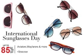 International Sunglasses Day: Up to 85% Off on Mens / Womens Sunglasses