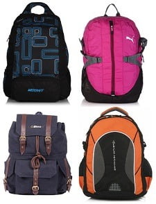 Branded Backpacks (Puma, American Tourister, Wildcraft) - Min 50% to 60% Off