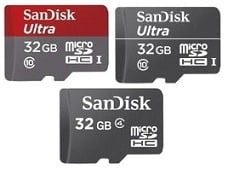 Sandisk MicroSDHC 32 GB Memory Cards up to 57% Off