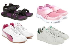 Minimum 40% Off on Womens Footwear (Puma, Skechers, Adidas, Fila, Reebok)