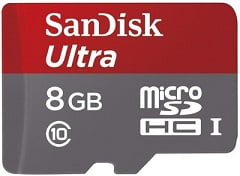 SanDisk SDHC 8 GB Class 10 Ultra Micro SD Card for Rs.244 @ Flipkart (Limited Period Deal)