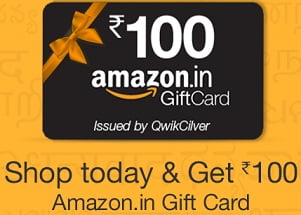 Get Amazon Gift Card worth Rs.100 on Every Purchase @ Amazon (Irrespective of Qty & Value of Order) Valid till Today