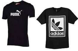 Puma & Adidas T-Shirts - 50% to 70% OFF