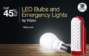 Wipro LED Lights & Emergency Lamps: Flat 45% Off @ Amazon