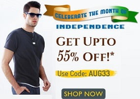 Basicslife Independence Day Offer: Flat 20% Off + Extra 33% Off on Men’s T-Shirts | Shirts | Trousers | Jeans & more