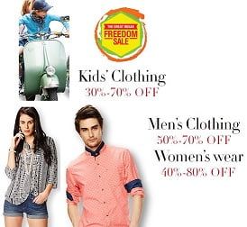 Deep Discounted Sale on Men / Women Clothing - Min 50% upto 80% Off
