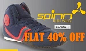 Flat 40% Off on Spinn Mens Floaters, Sneakers & Running Shoes