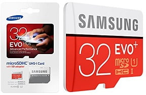 Samsung EVO Plus 32GB microSDHC UHS-I U1 95MB/s Full HD Memory Card with Adapter