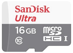 SanDisk 16 GB MicroSDHC Class 10