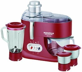 Maharaja Whiteline Ultimate Red Treasure JX-101 550-Watt Juicer Mixer Grinder for Rs.2205 Only @ Amazon