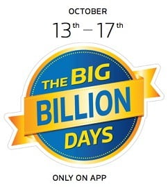 (Updated) Flipkart Biggest Sale: The Big Billion Days 13th – 17th October’15