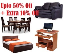 Diwali Offer : Beds, Sofa cum Bed, Dining Table Sets, Wardrobes, Computer Table, Book Shelves & more – Up to 50% Off + Extra 10% Off @ Amazon