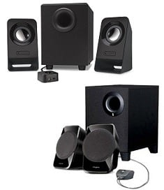 Best Lowest Price Deal: Logitech Z213 2.1 Multimedia Speakers for Rs.1254 | Creative SBS A120 2.1 Multimedia Speaker