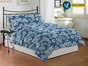 Bombay Dyeing Cotton Floral Double Bedsheet