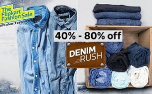 Denims (Shirts & Jeans) – Minimum 40% up to 80% Off @ Flipkart