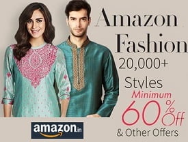 Amazon Diwali Fashion Sale: Min 60% Off on Clothing | Footwear | Bags & Luggage | Jewellery | Watches | Sunglasses