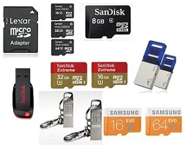 Memory Devices (Pen Drive, Memory Cards) - Min 35% off