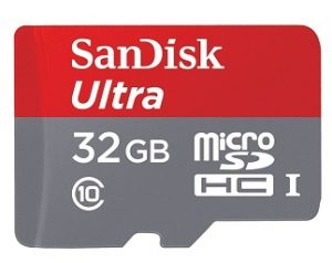 SanDisk Ultra microSDHC 32GB Class 10 Card with Adopter
