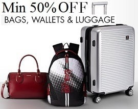 American Tourister Safari Aristocrat Skybags Bags & Luggage Flat 50% – 72% Off @ Amazon