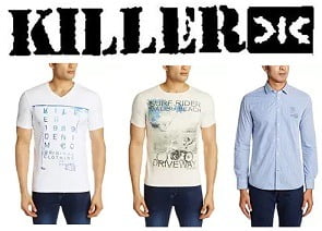 Killer Men’s T-Shirts & Shirts – Flat 60% Off @ Amazon