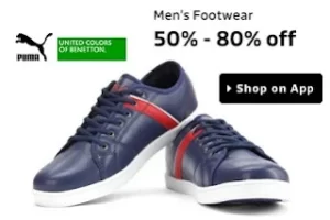 Best Selling Brand Men’s Footwear – Flat 50% to 80% Off @ Flipkart