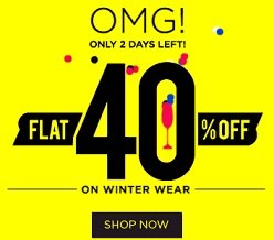 Flat 40% Off on Winter Wear @ Myntra