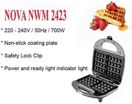 Nova Smart Snacky Nwm 2423 Waffle Maker for Rs.799 @ Flipkart (Limited Period Deal)