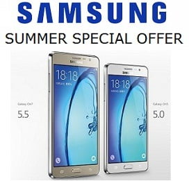 Samsung Galaxy On5, Galaxy On7 with 4G LTE Support for Rs.5990 & Rs.7690- Flipkart