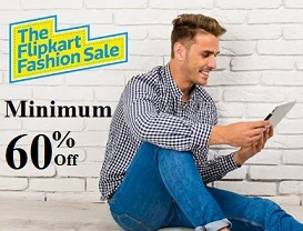 Minimum 60% Off on Men’s Branded Clothing & Accessories @ Flipkart