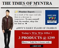 Buy any 3 Products (Clothing, Footwear & Fashion Accessories) just for Rs.1299