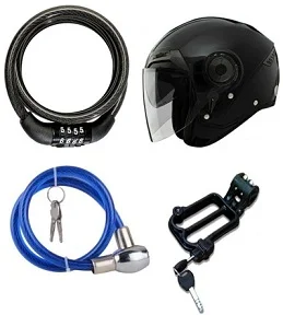 Motor Bike Accessories (Helmets & Locks): Up to 75% Off
