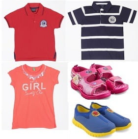Kids Top Brand Clothing & Footwear - Flat 40% to 80% Off