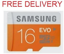 Samsung MicroSDHC 16 GB Class 10 Evo (Water-proof, Magnetic-proof, X-ray Proof) for Rs.289 @ Flipkart