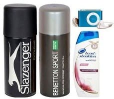 Combo of  Deo, Headshoulders Shampoo and MP3 Player for Rs.339 @ Shopclues