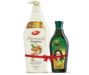 Dabur Almond Shampoo Almond-Vita Complex & Milk Extracts 350 ml with FREE Dabur Amla Hair Oil 275 ml for Rs.168 @ Amazon