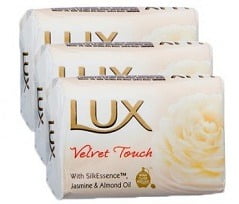 Lux Velvet Touch Jasmine & Almond Oil Soap Bar 150 g Pack of 3