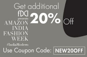 Amazon India Fashion Week: Up to 70% Off + Extra 20% Off on Men's / Women's / Kids Clothing