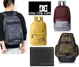 DC (International Brand) Backpacks, Wallets - Flat 50% to 70% Discount