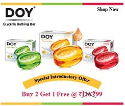 Doy Glycerin Transparent Soft and Gentle Soap (125g) for Rs.99 @ Amazon