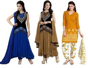Min 70% Off on Salwar Suits & Sarees from Hitansh Fashions