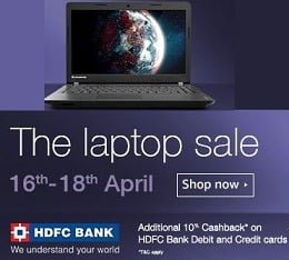 Laptop and 2 in 1 Sale at Amazon (10% Extra Cashback on HDFC Debit / Credit Cards)