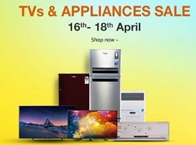 Amazon Sale on Large Appliances till 18th April’16 (10% Extra Cashback on HDFC Cards)