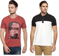 Men’s T-Shirts & Polo – Up to 85% off below Rs.299 @ Amazon